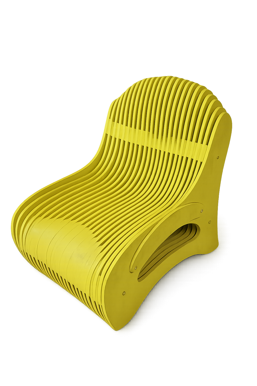 Banco Orgânico em MDF Laminado – Design Moderno 100 x 75 x 100 cm
